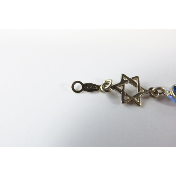 Judaism Star of David Link Bracelet in Sterling Silver 6 3/4" Lobster Clasp - Picture 5 of 6